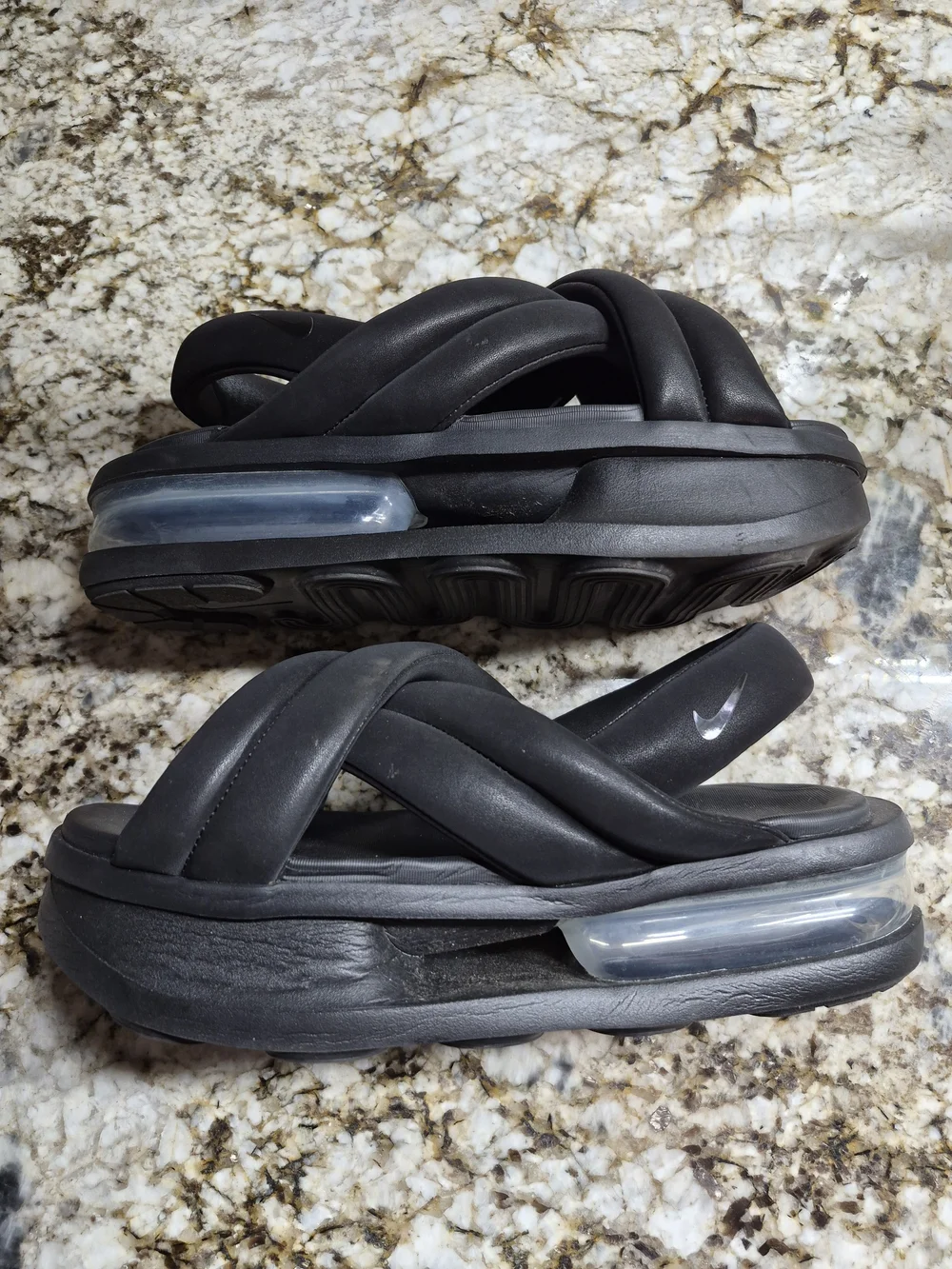 Nike Air Isla Black Platform Slide Strap Sandals 11